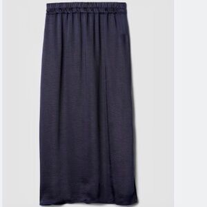 Gap Blue Satin Midi Slip Skirt